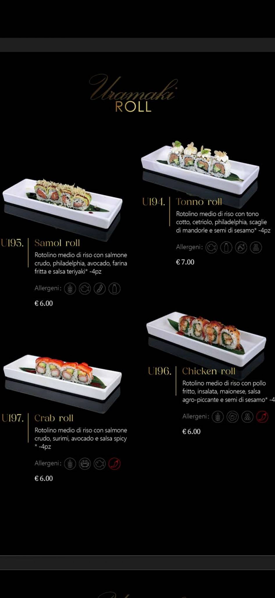 Menu di Sushi Ho 