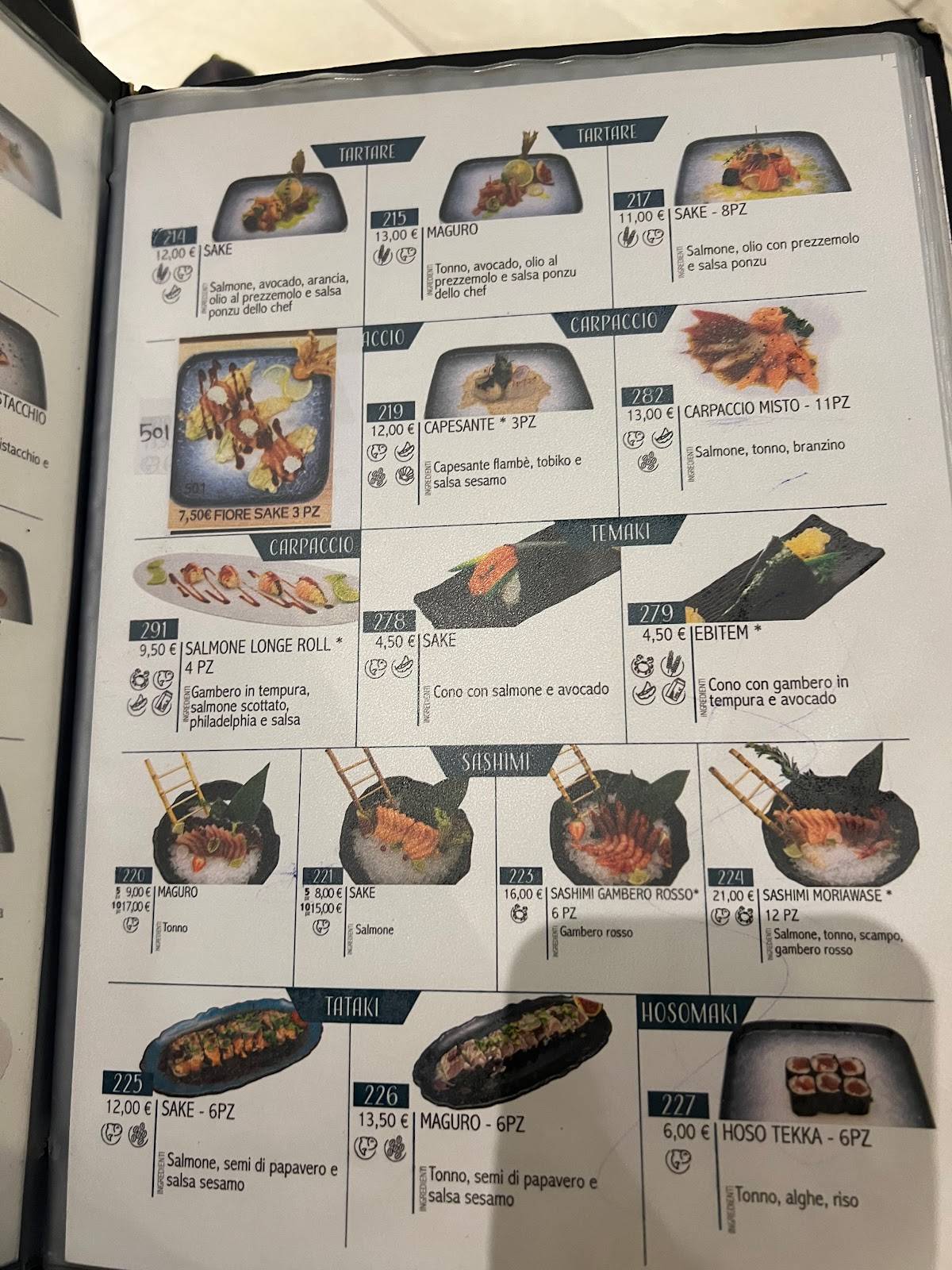 Menu di Sushi Levante Restaurant - ALL YOU CAN EAT - Roma 