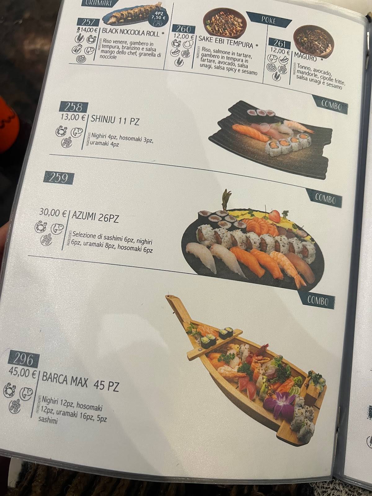 Menu di Sushi Levante Restaurant - ALL YOU CAN EAT - Roma 