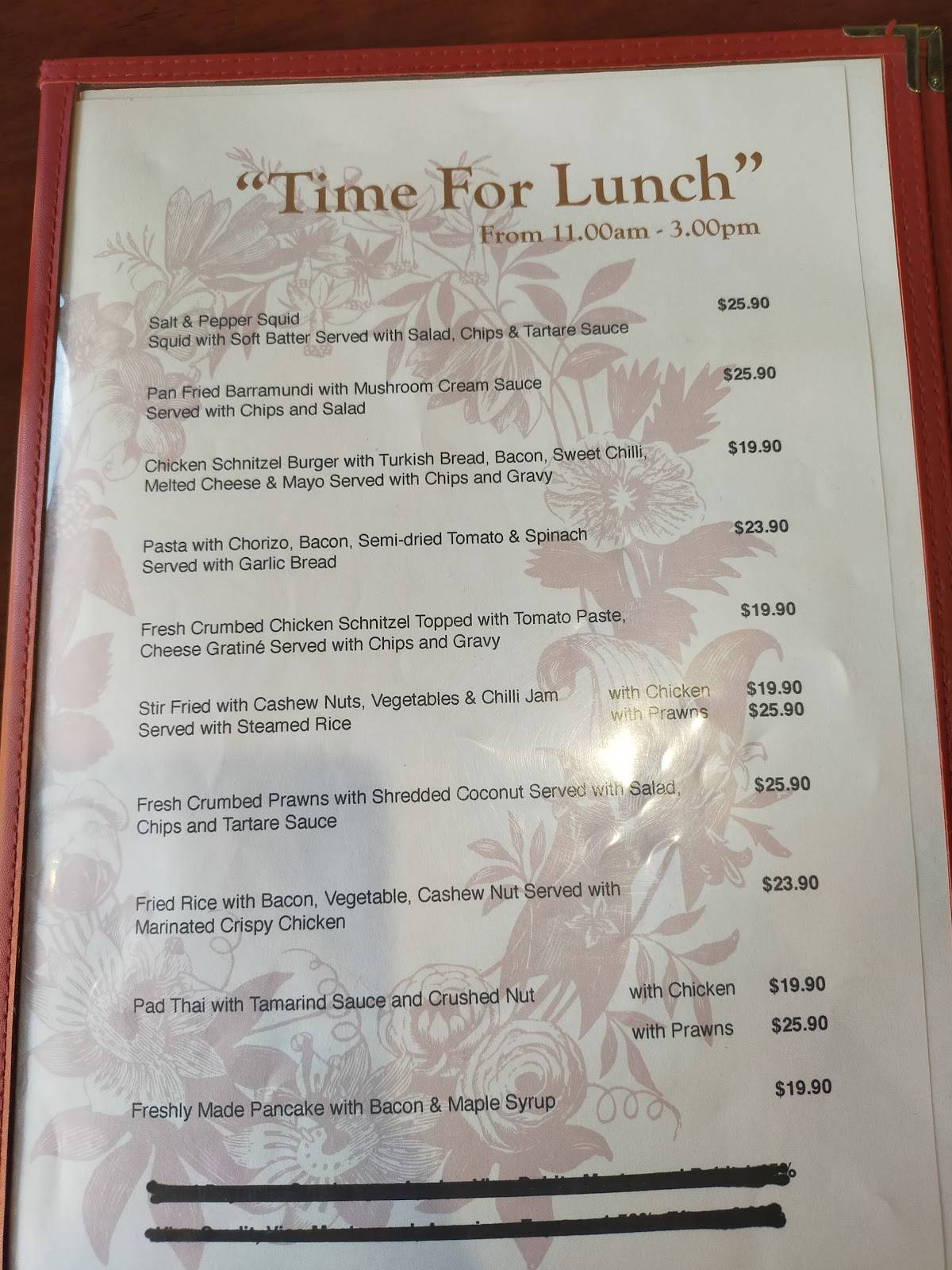 Menu at Sweet Caramel cafe, Bathurst