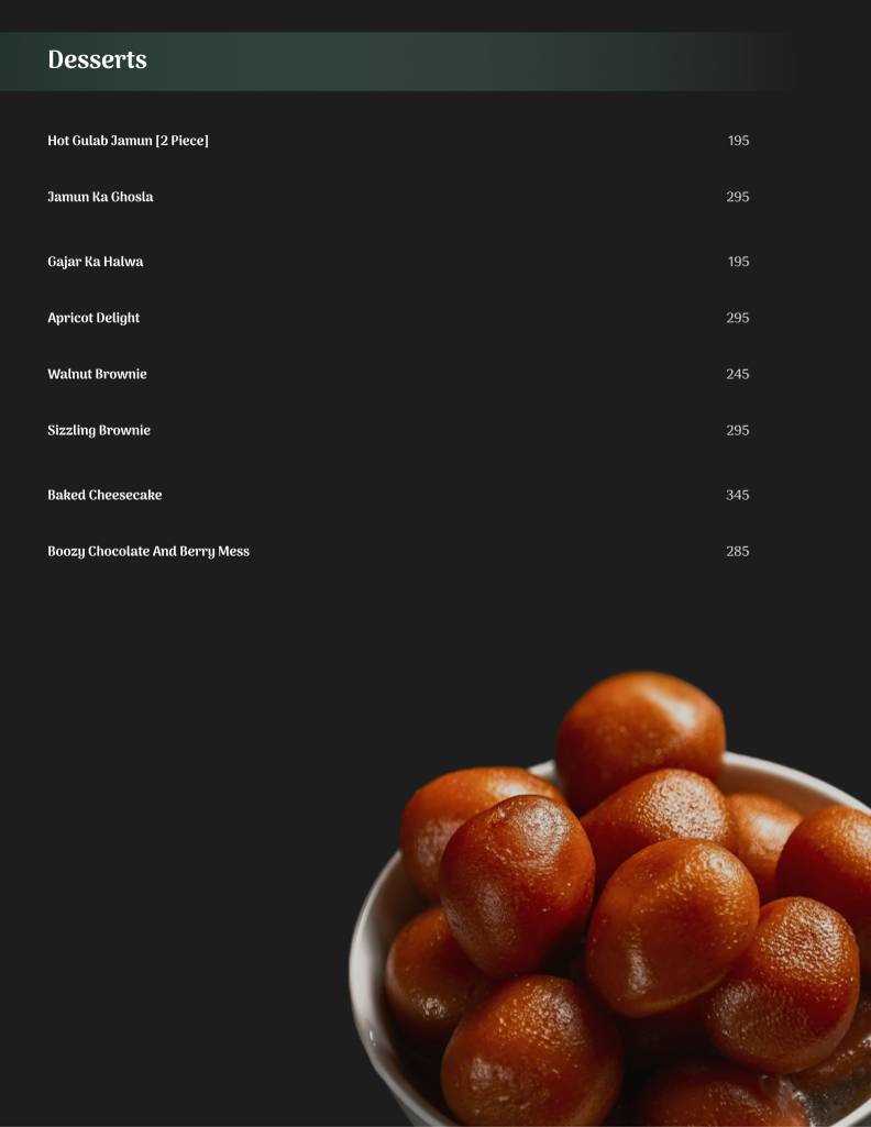 Syla Terrace Kitchen & Bar menu