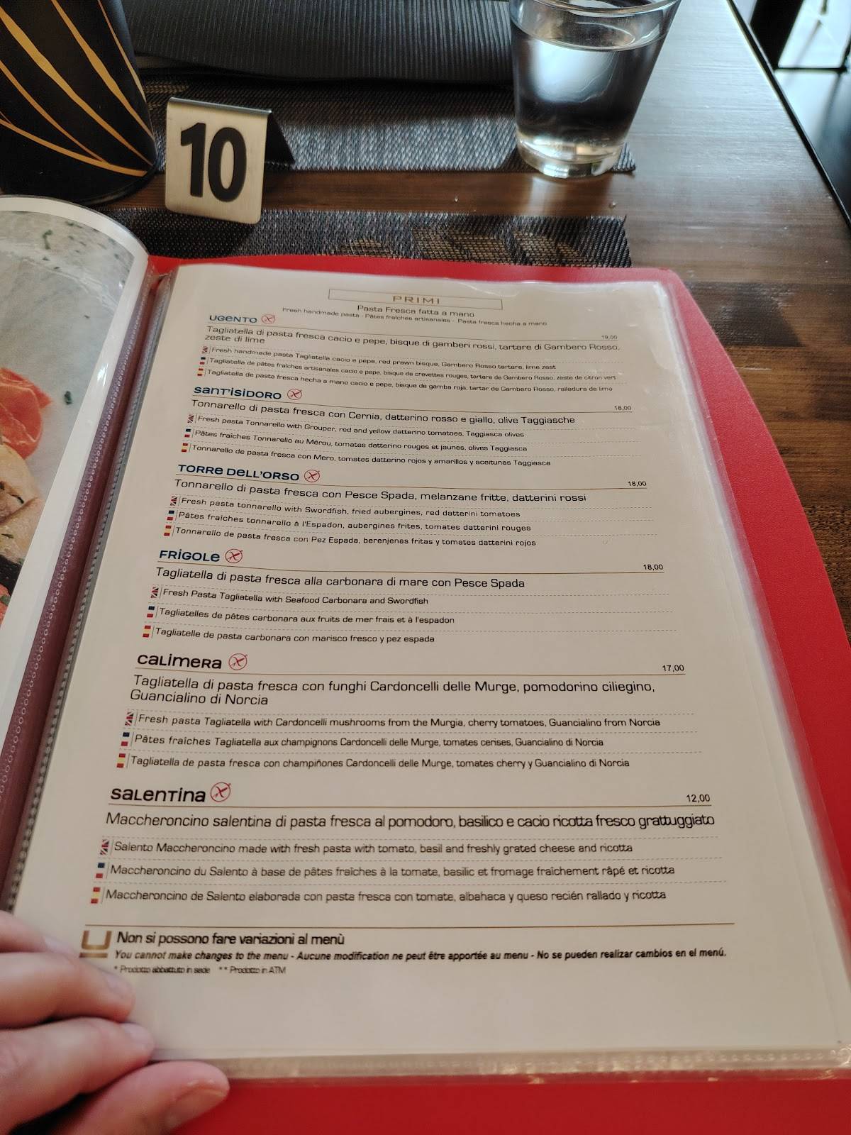 Menu di TAULA 