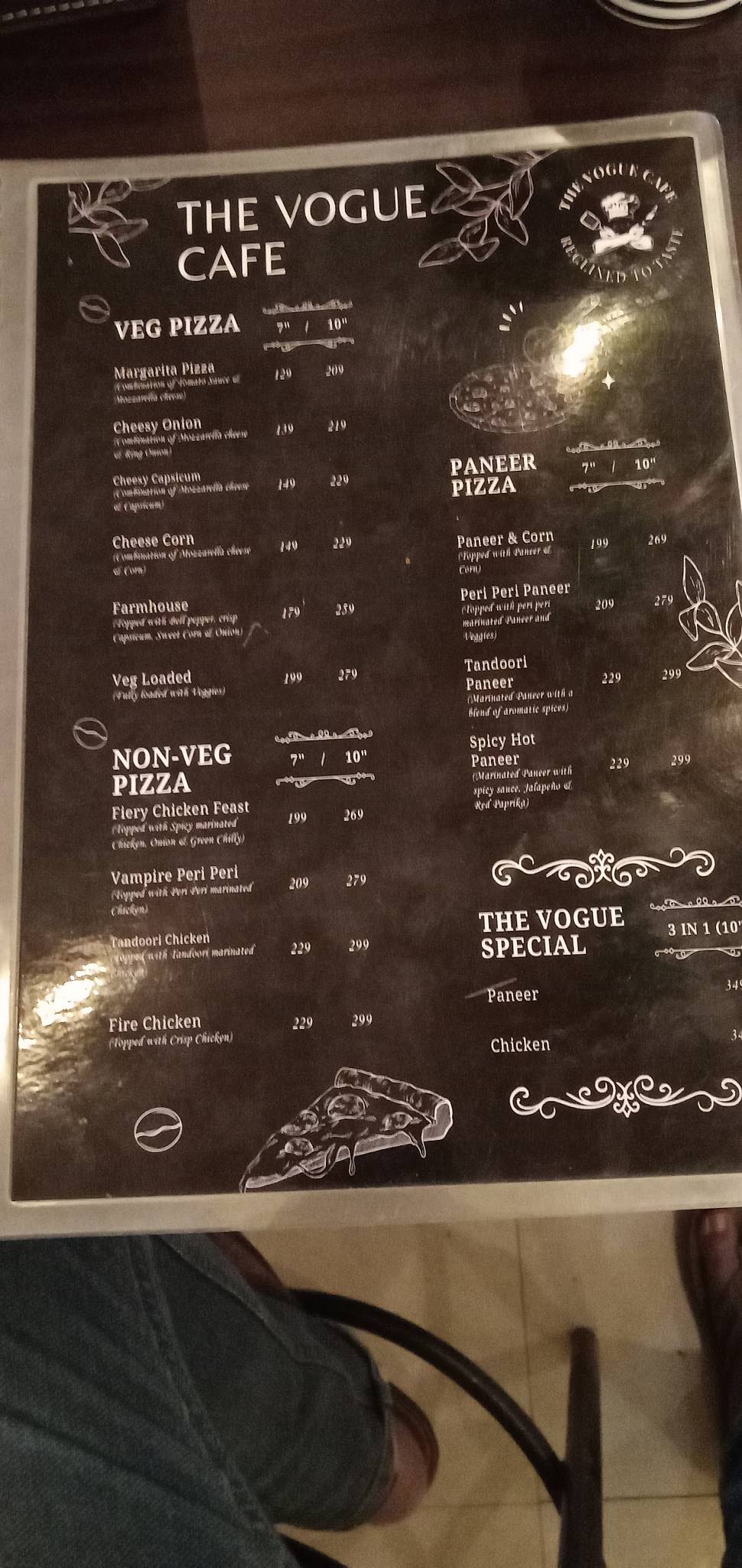 THE VOGUE CAFE menu