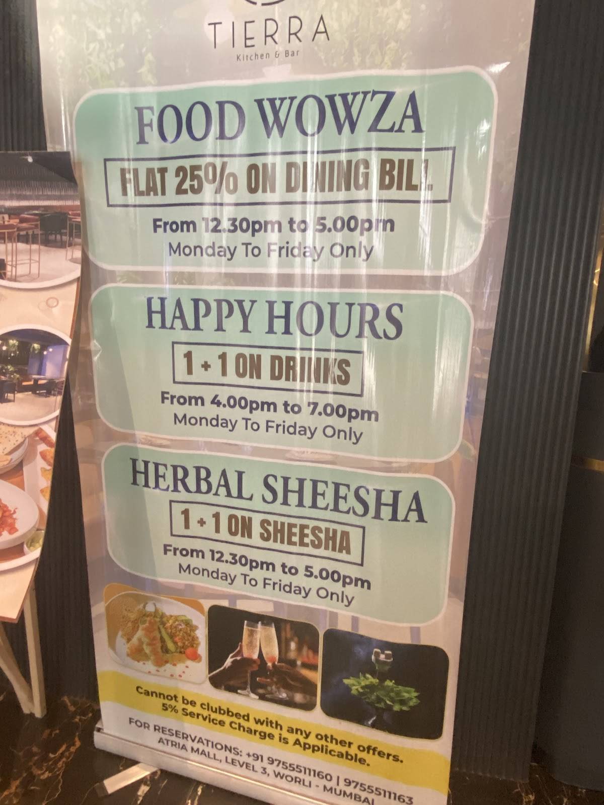 TIERRA Kitchen & Bar menu