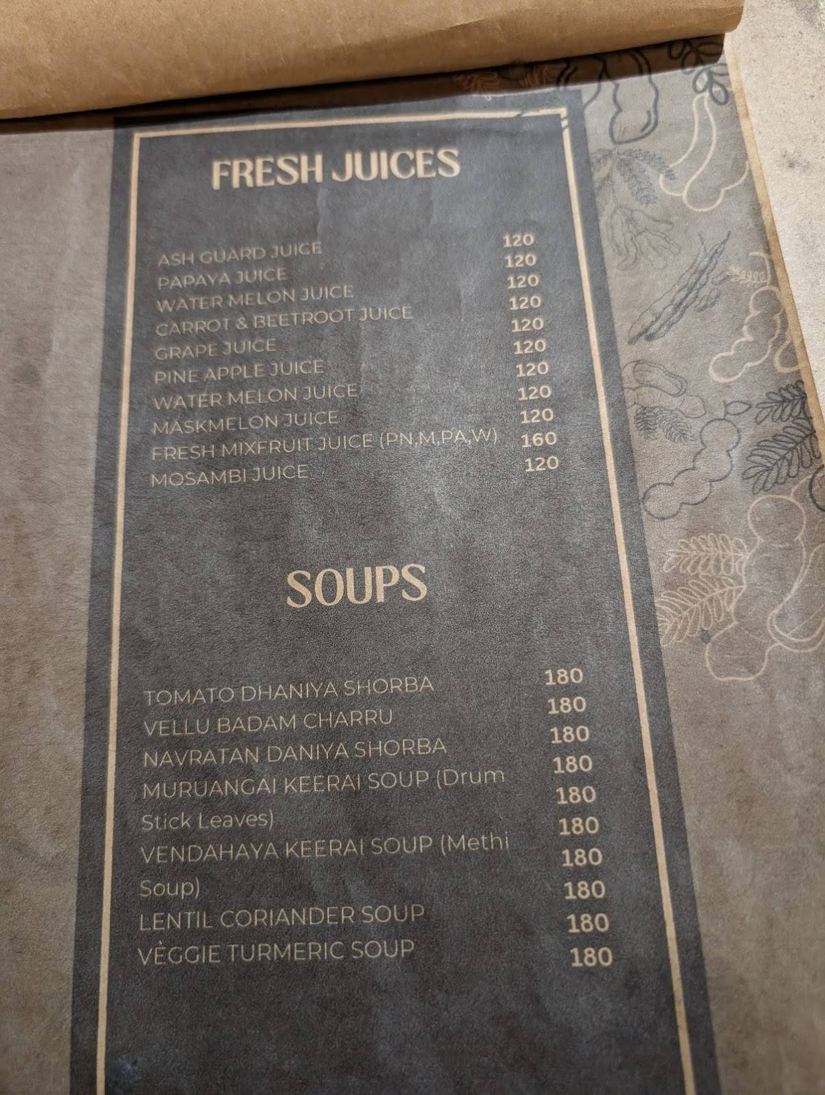 Tamarind Tree menu