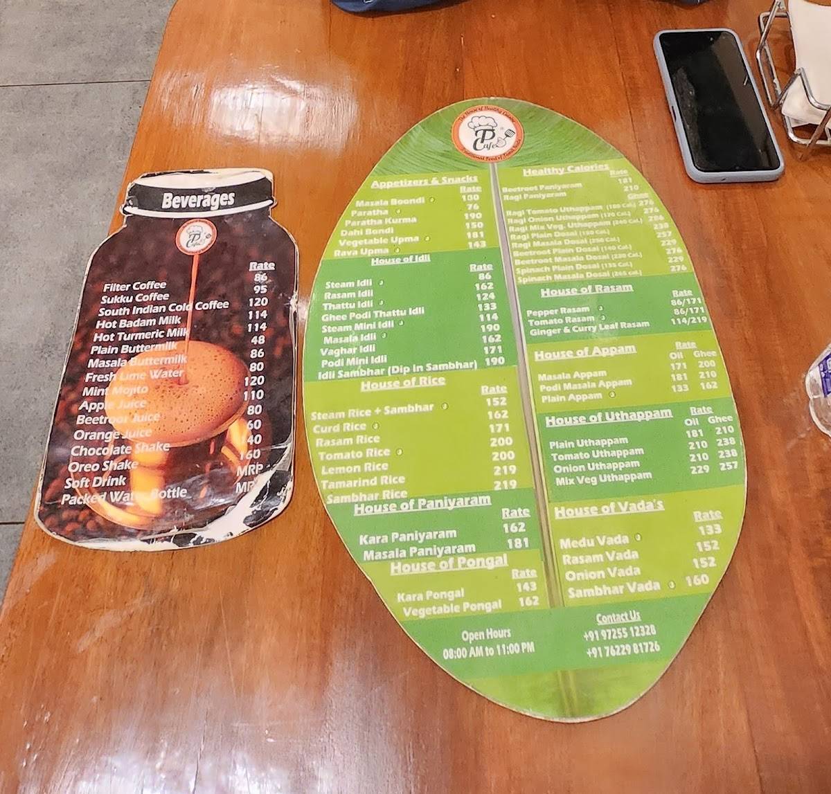 Tamil Pasanga Cafe menu