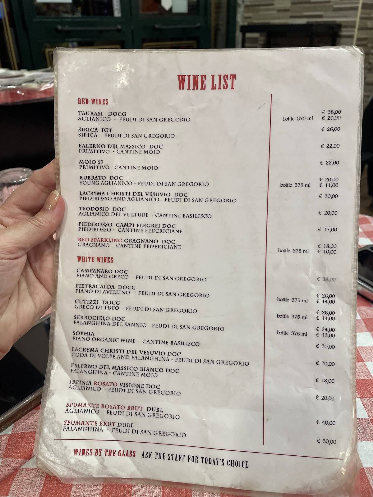 Menu de Tandem Ragù - Via Paladino