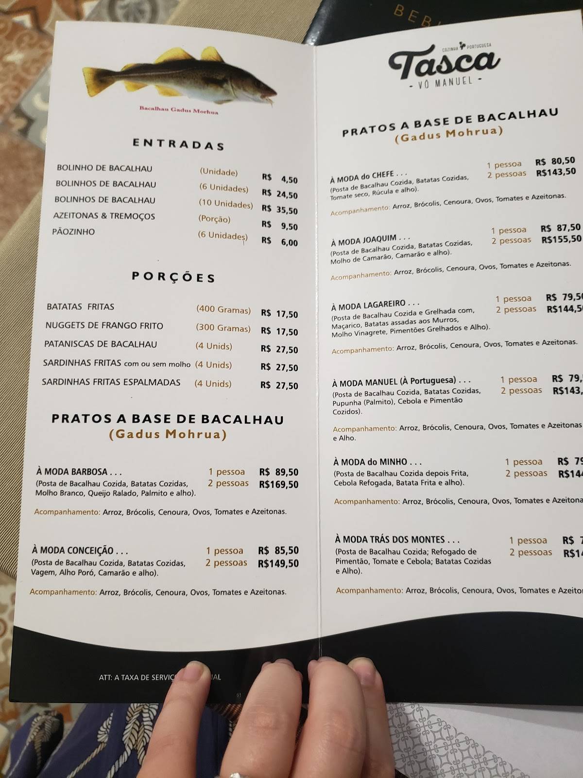 Tasca Vô Manuel cardápio