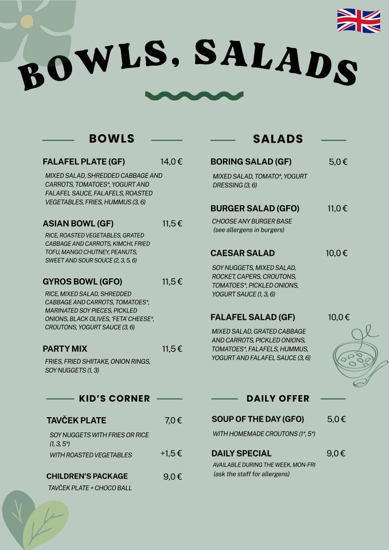 Menu di Tavci Kuhna & Ayatana deli 