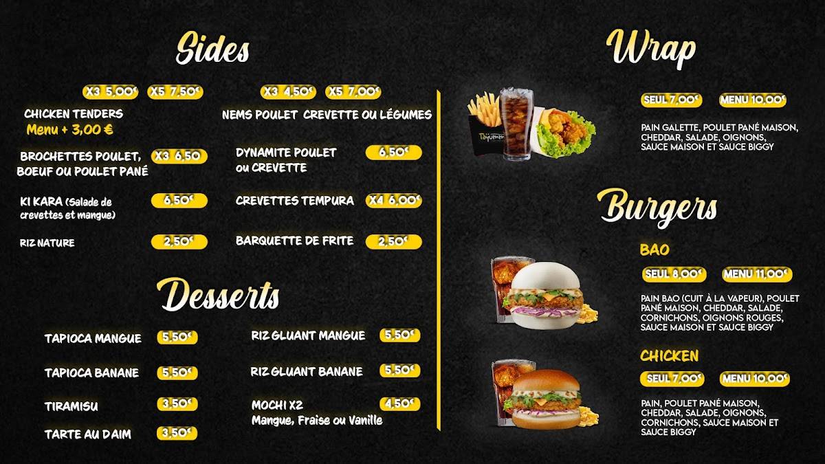 Menu de Tayummi