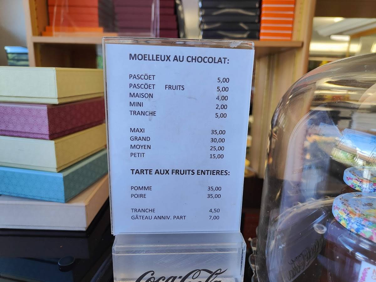 Menu de Tea Room Beauvent
