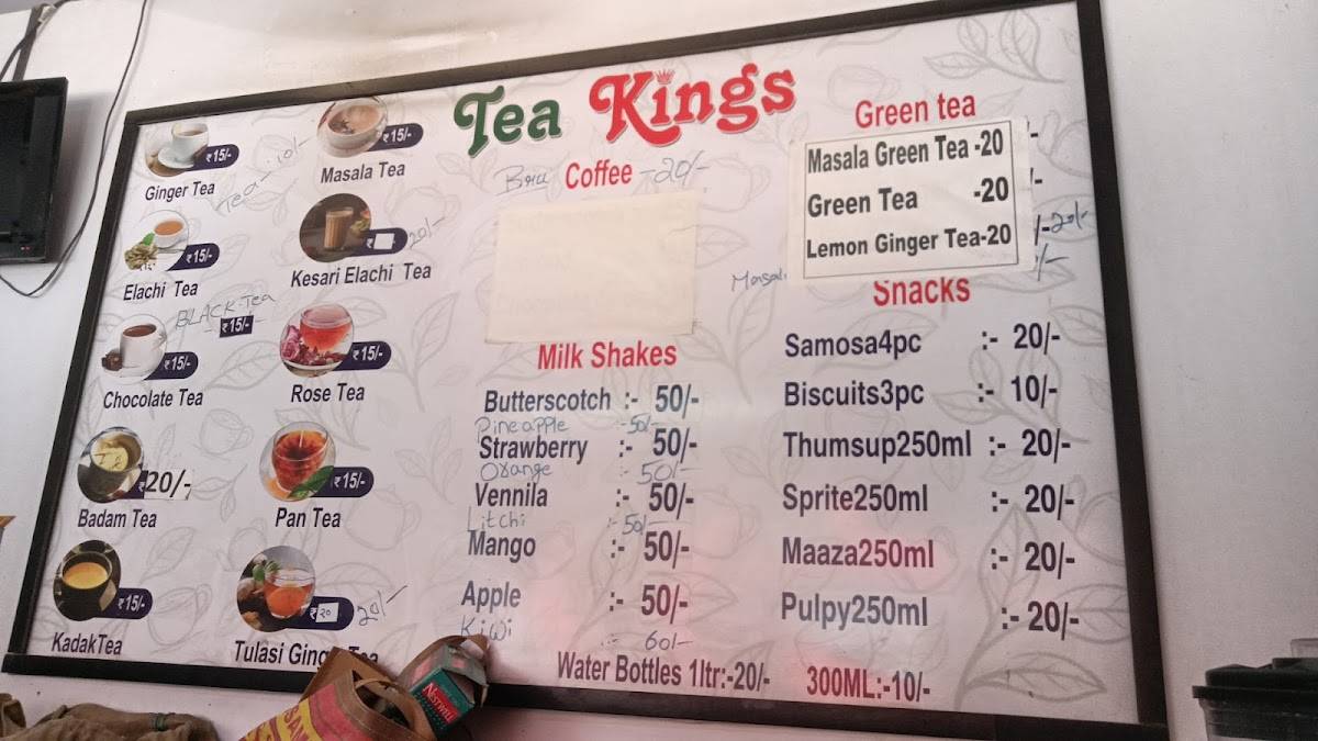 Tea kings menu