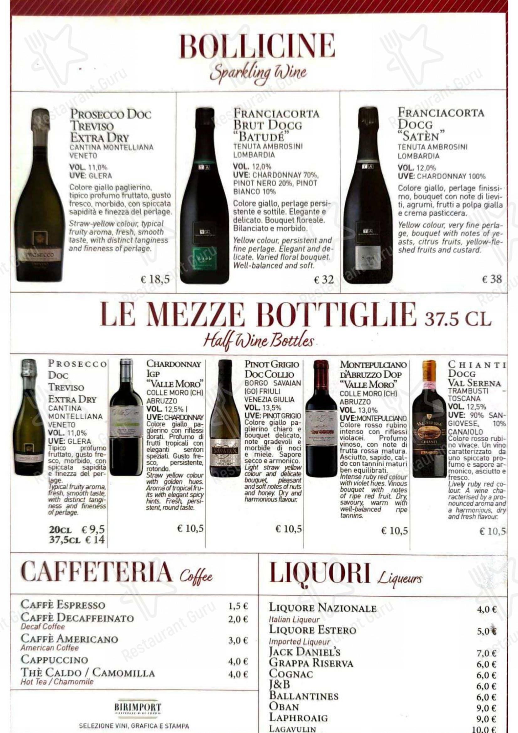 Menu per Tempio di Mecenate in Roma