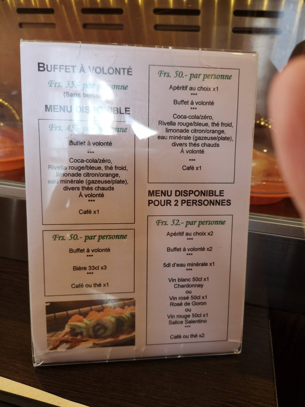 Menu di Teppan Yaki 