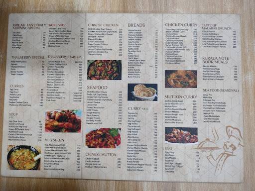 Thalassery Restaurant Marathahalli menu
