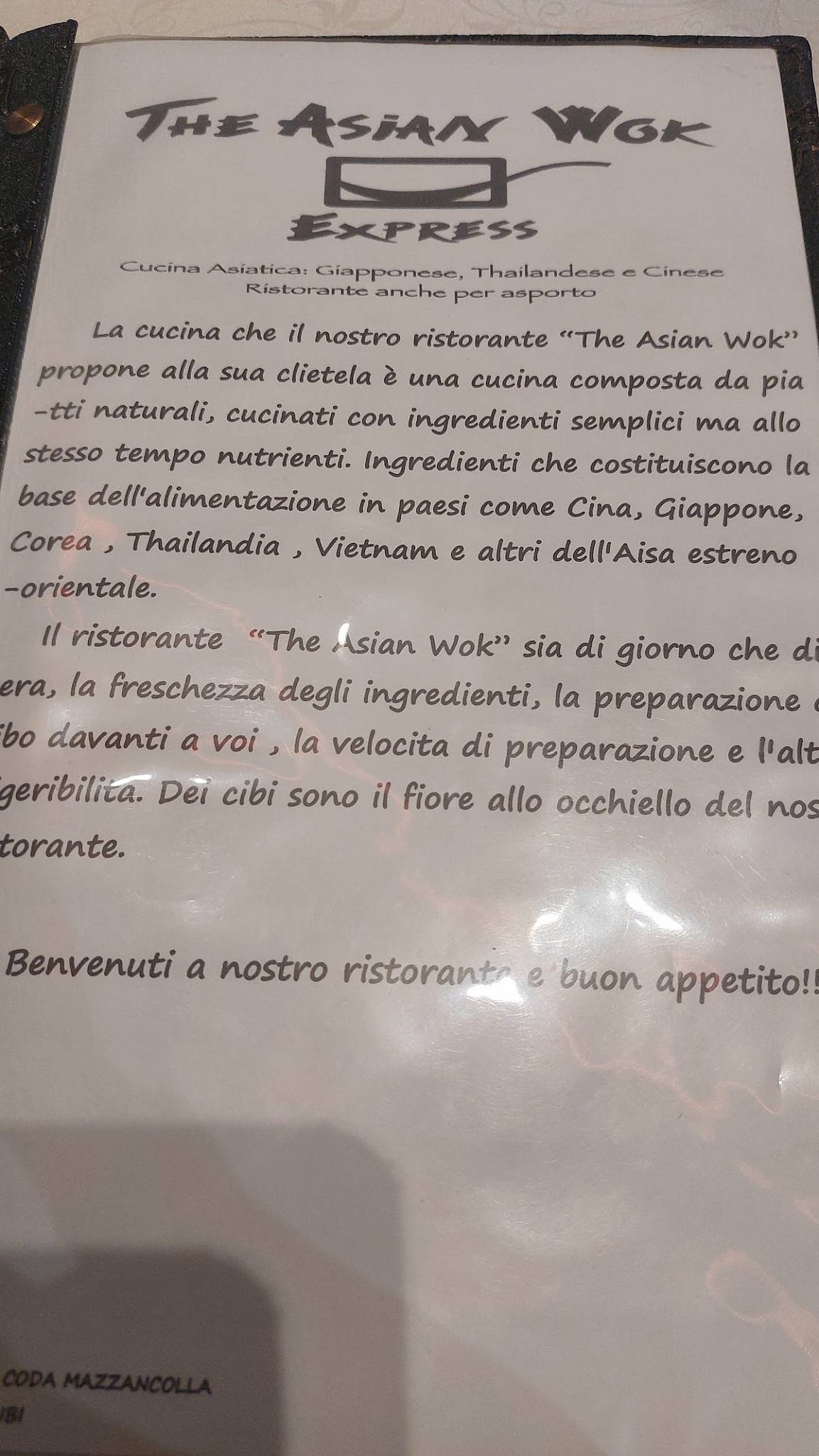 Menu di The Asian (港湾） 