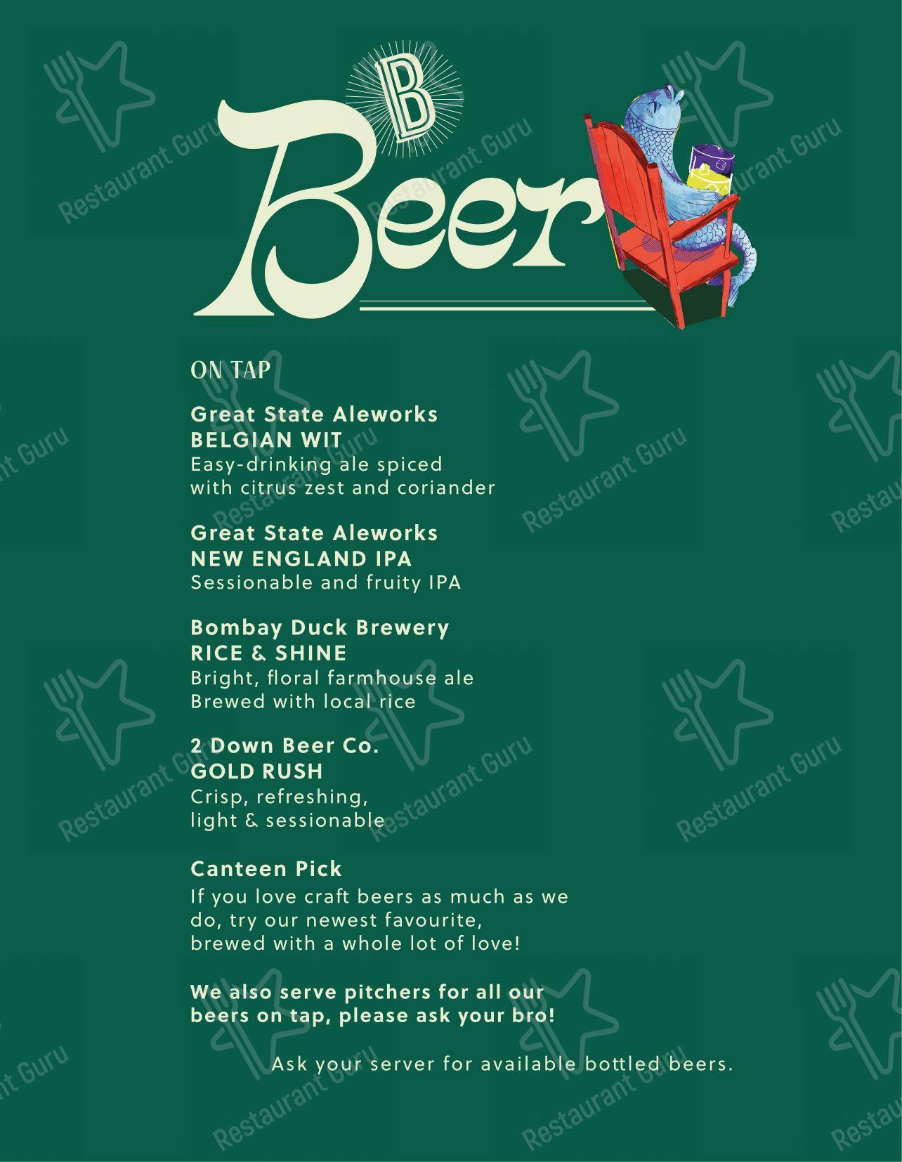 Основное меню for The Bombay Canteen in Mumbai