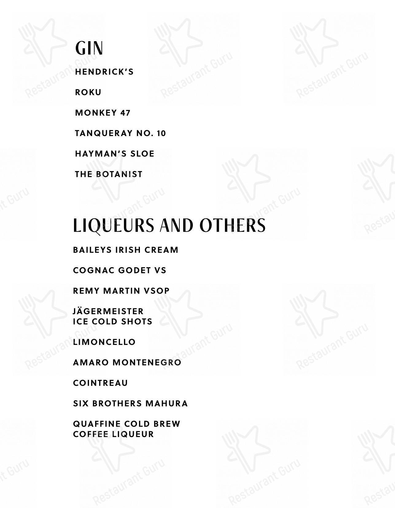 The Bombay Canteen - Основное меню