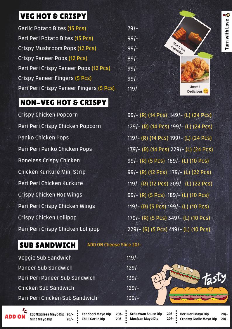 The Burger 420 menu