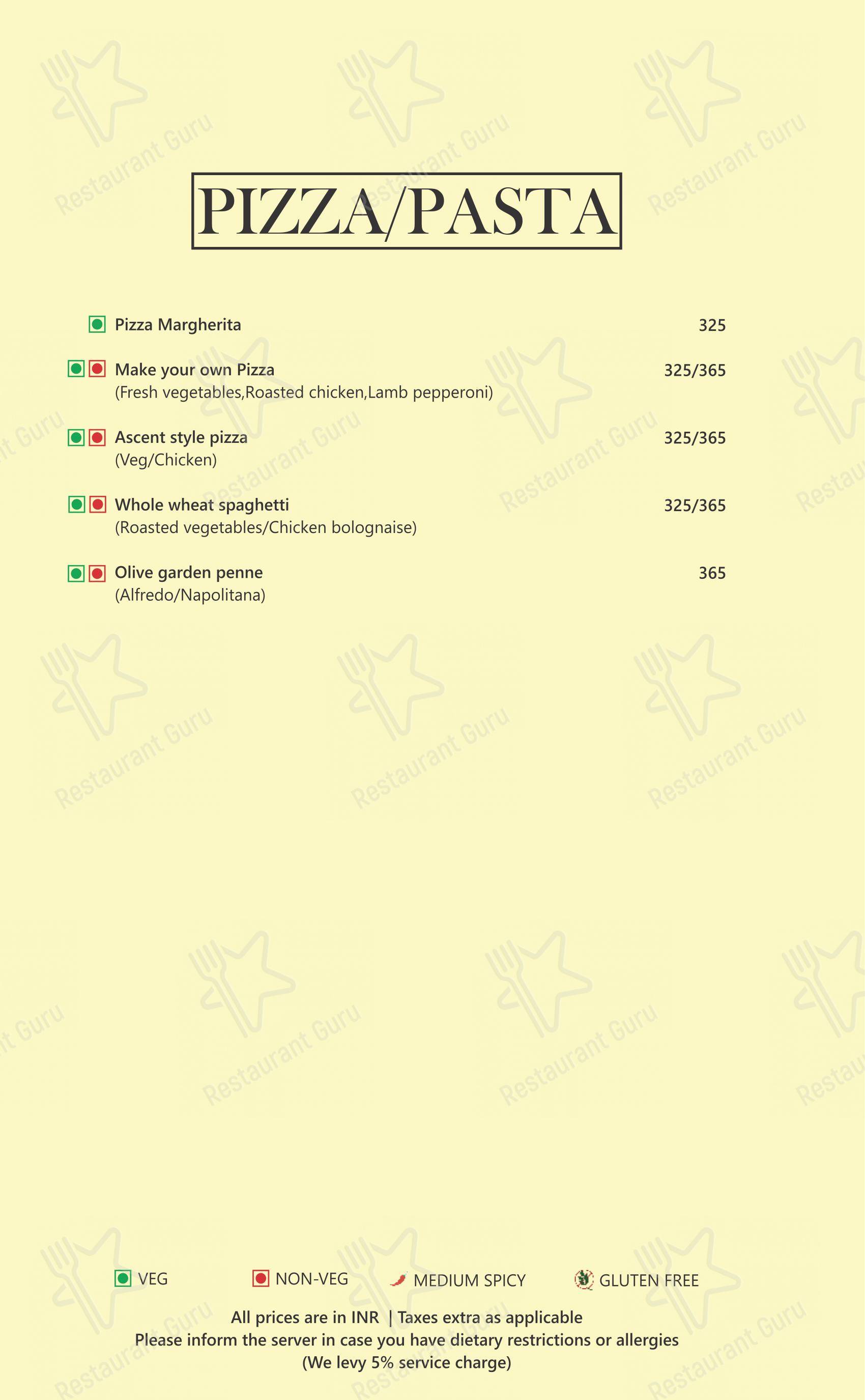 Menu bar for the The Culinary Court restaurant