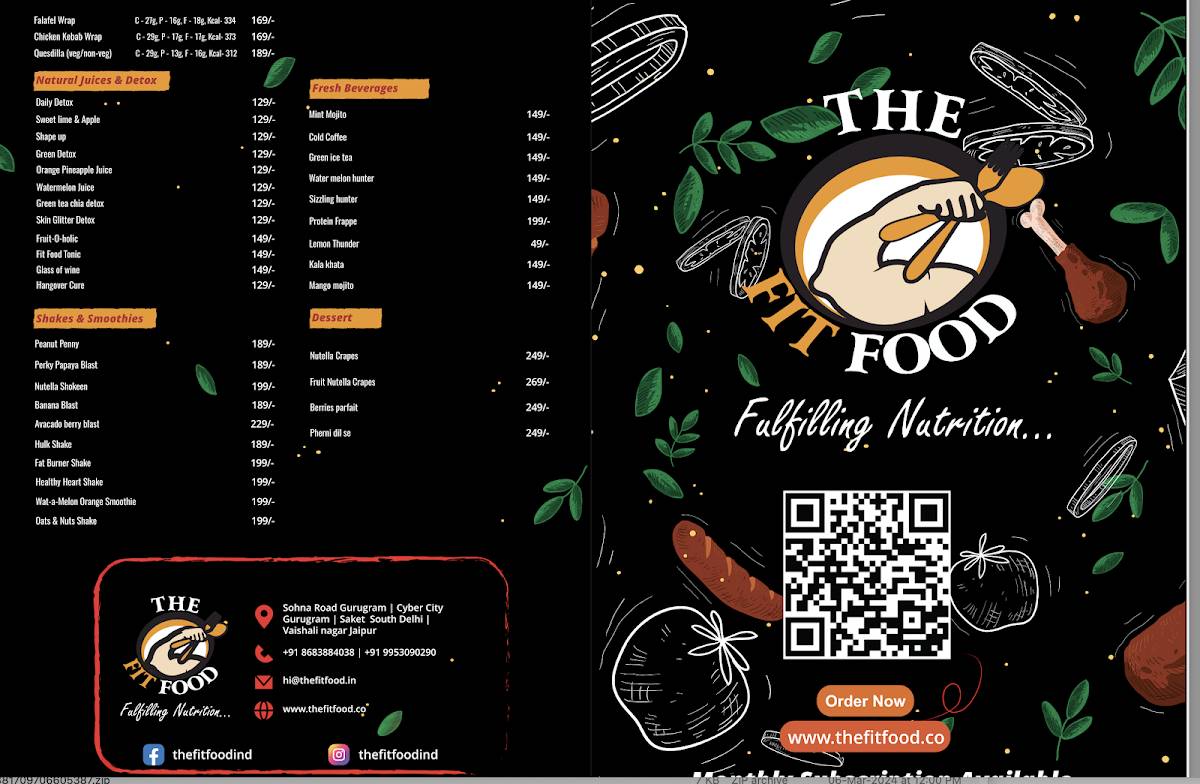 The Fit Food menu