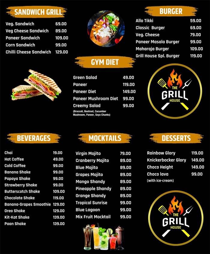 The Grill House menu