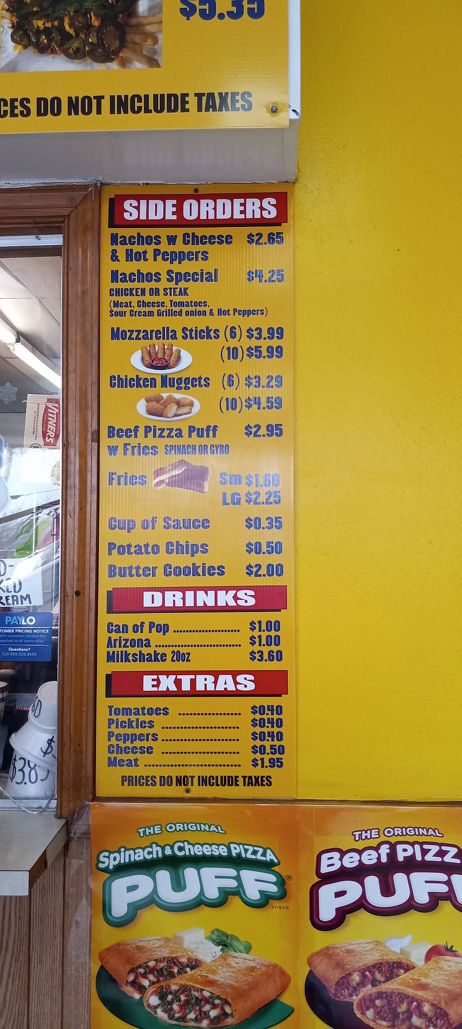 Menu at The Hoagie Place 2 steakhouse, Dolton