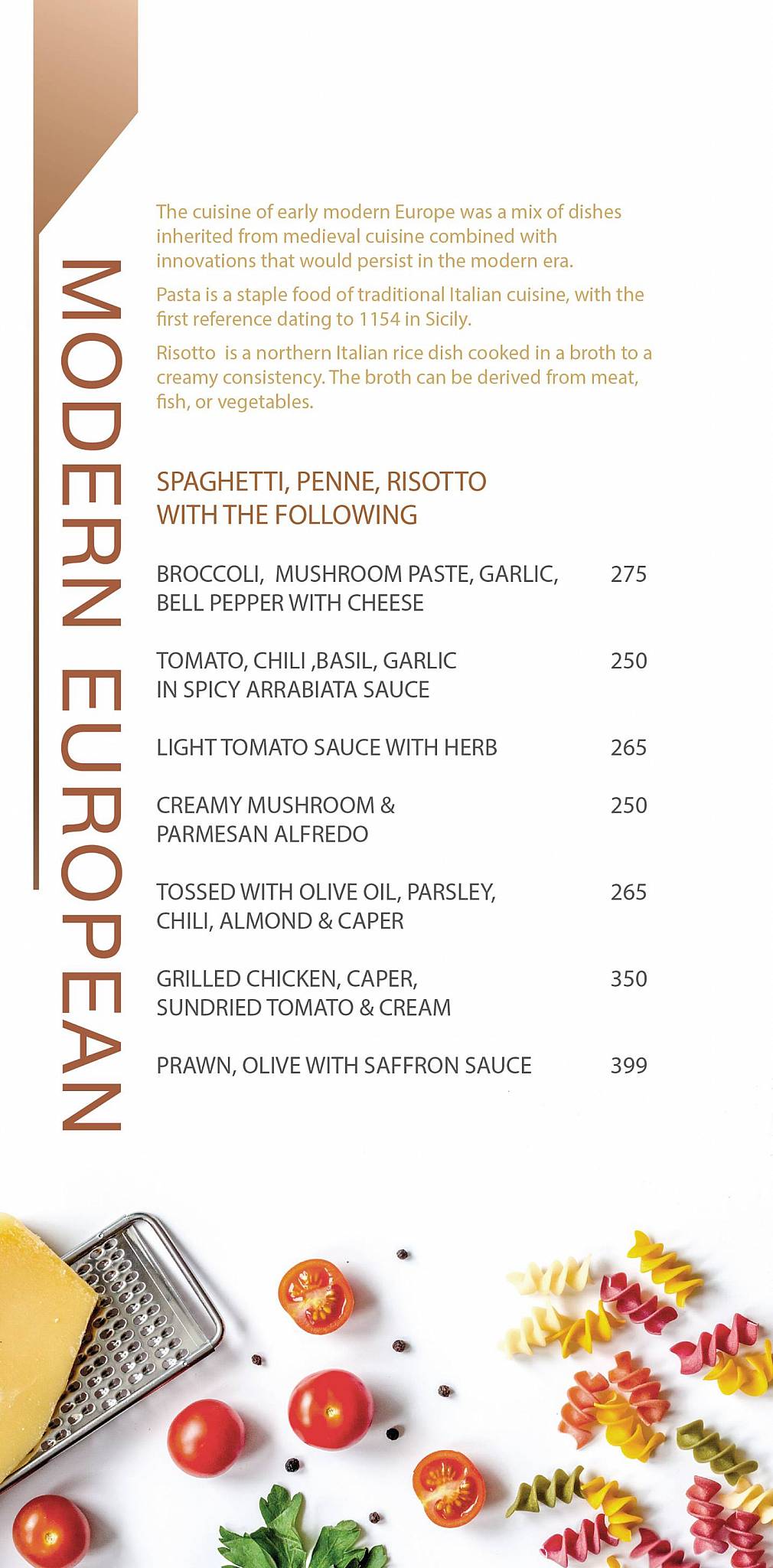 The Kitchen menu