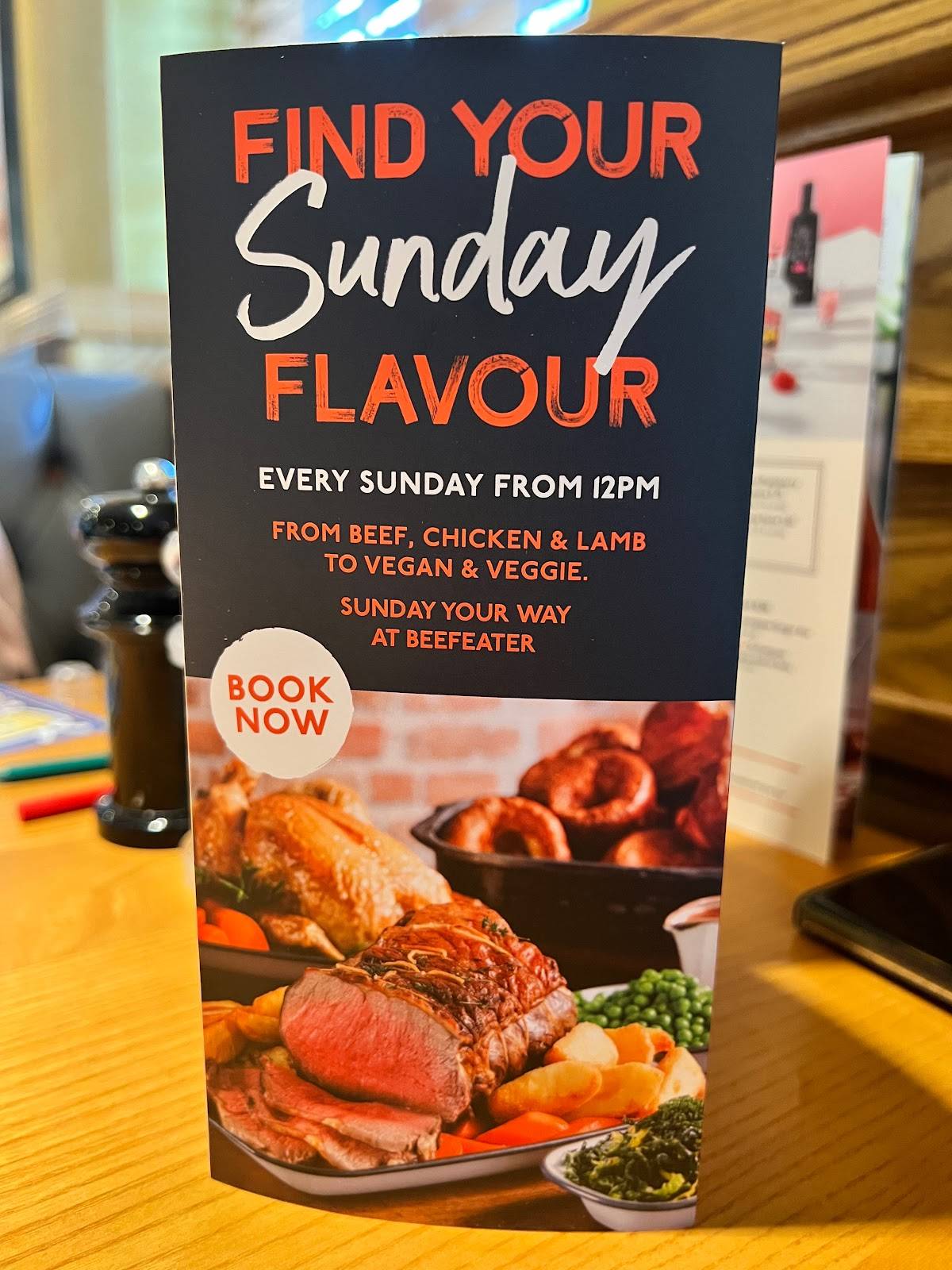 Menu at The Longbow Beefeater steakhouse, Llantrisant