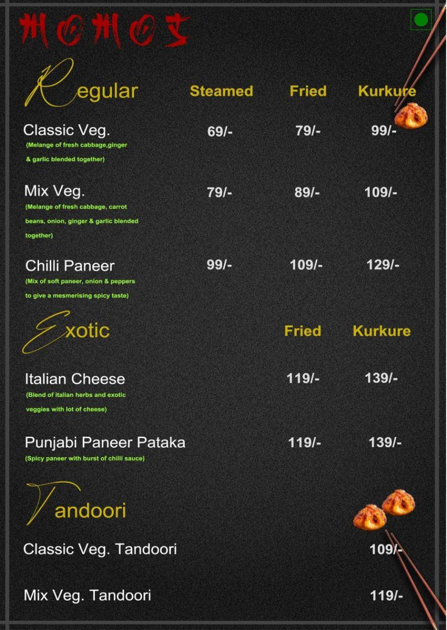 The Momo Eats - Best Momos In Bikaner menu