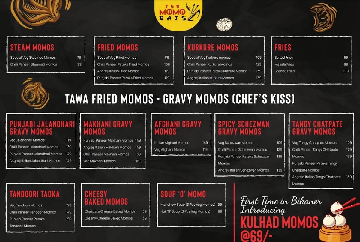 The Momo Eats - Best Momos In Bikaner menu