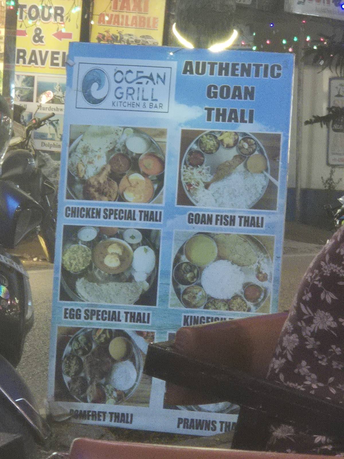 The Ocean Grill menu