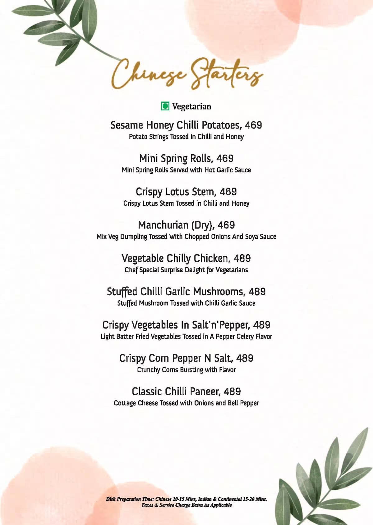 The Salt Cafe menu