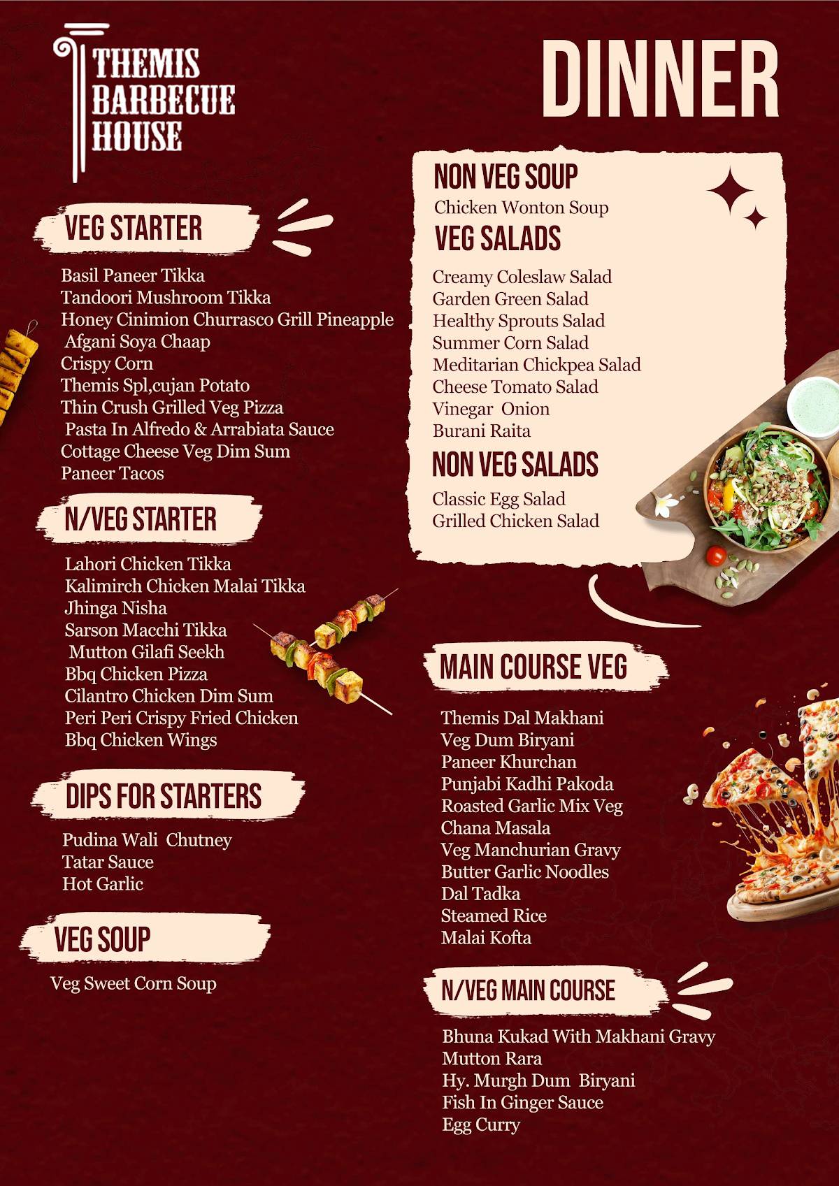 Themis Barbecue House, Ambala menu