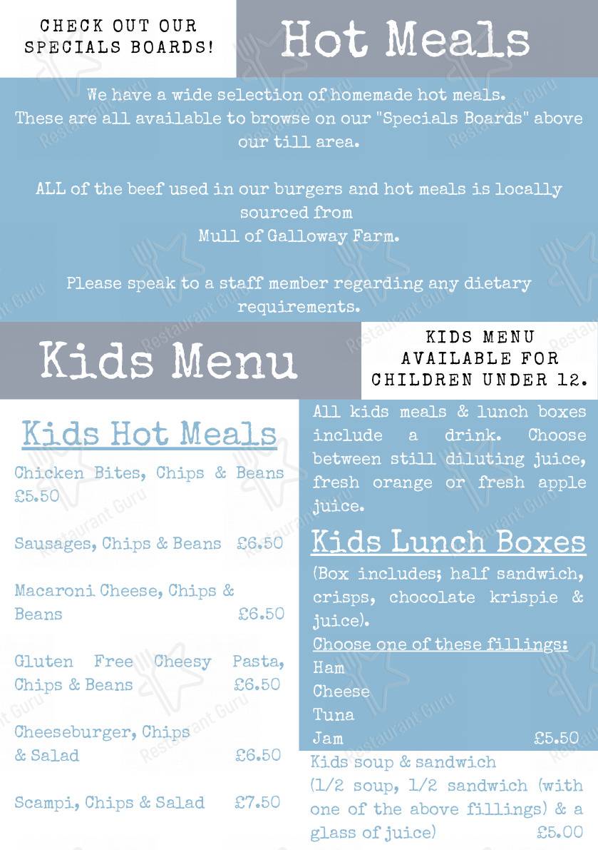 Menu at Tigh Na Mara Hotel restaurant, Sandhead