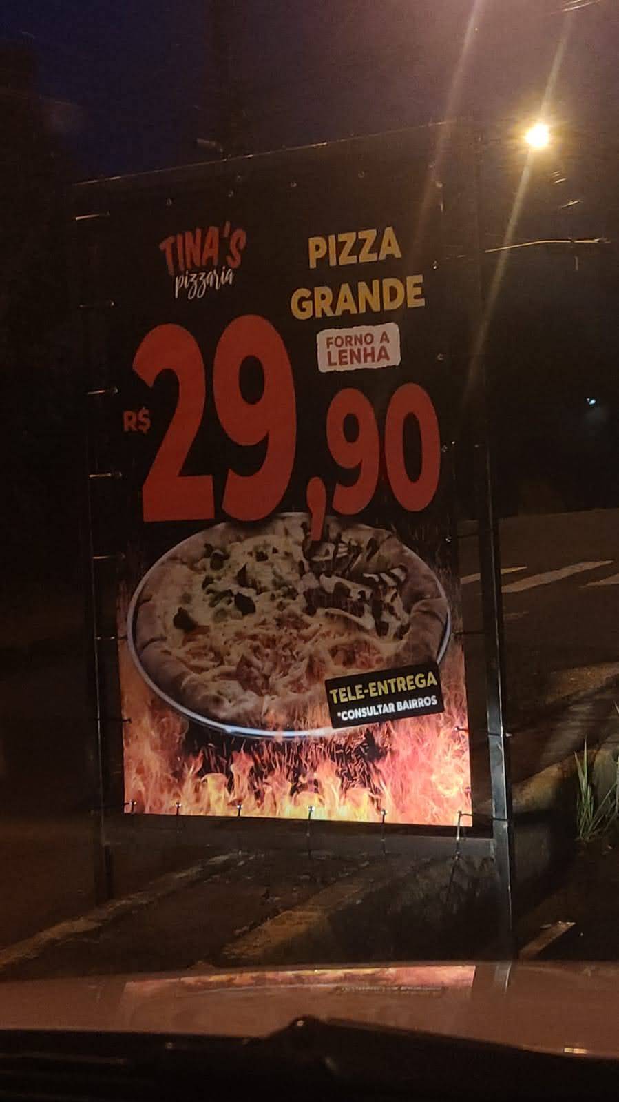 Tina's Pizzaria cardápio