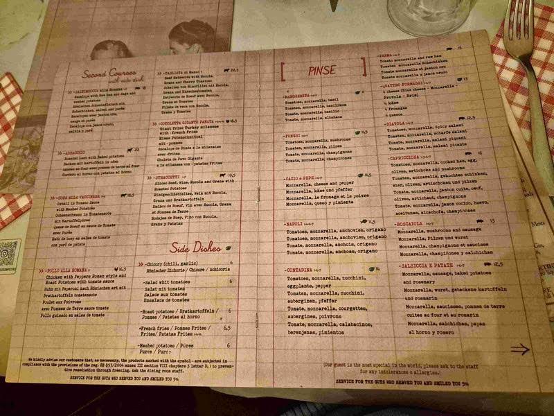 Menu di Tonnarello San Pietro 