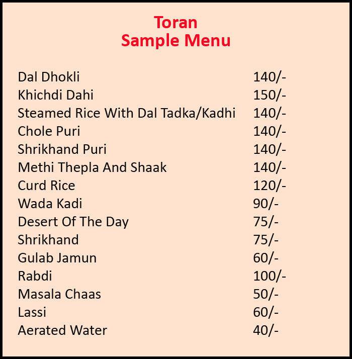 Toran menu