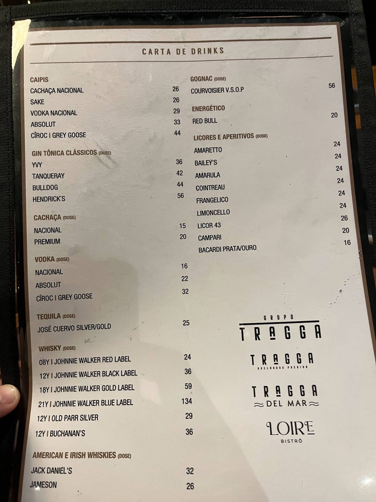 Tragga Humaitá cardápio