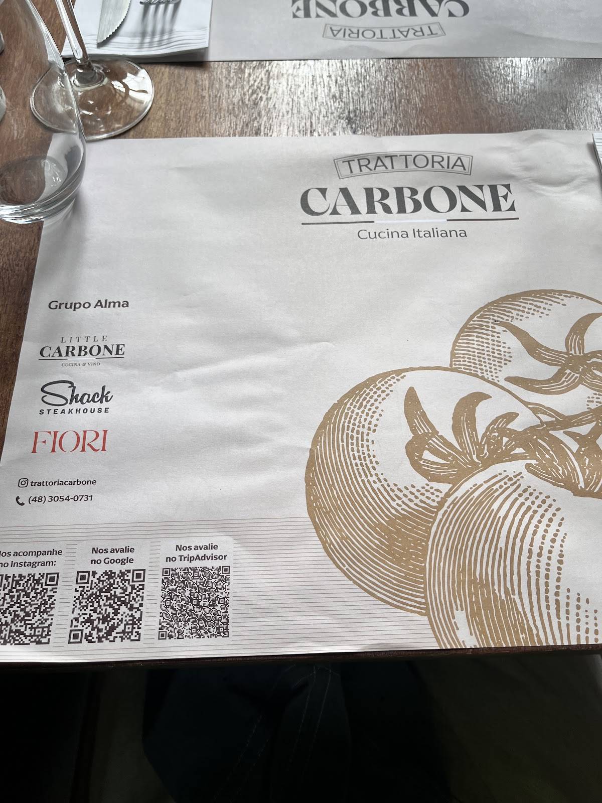 Trattoria Carbone cardápio