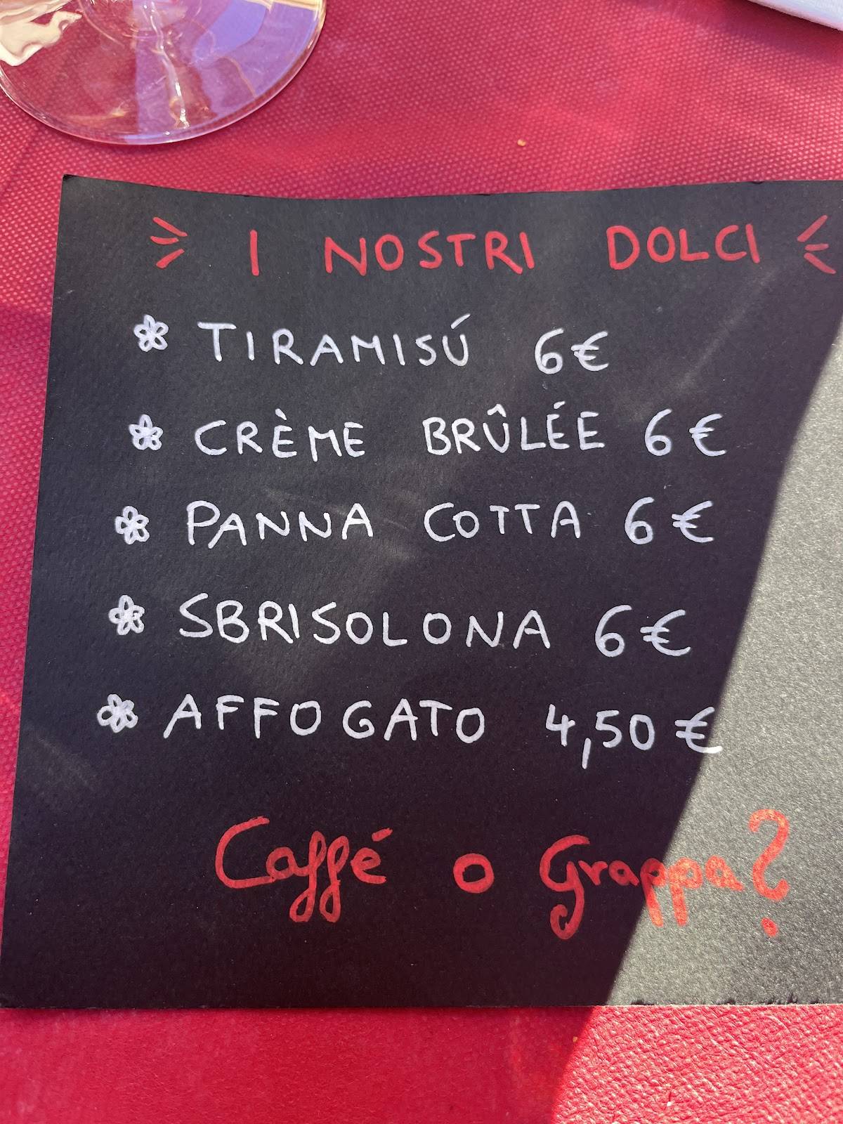 Menu di Trattoria Flora 