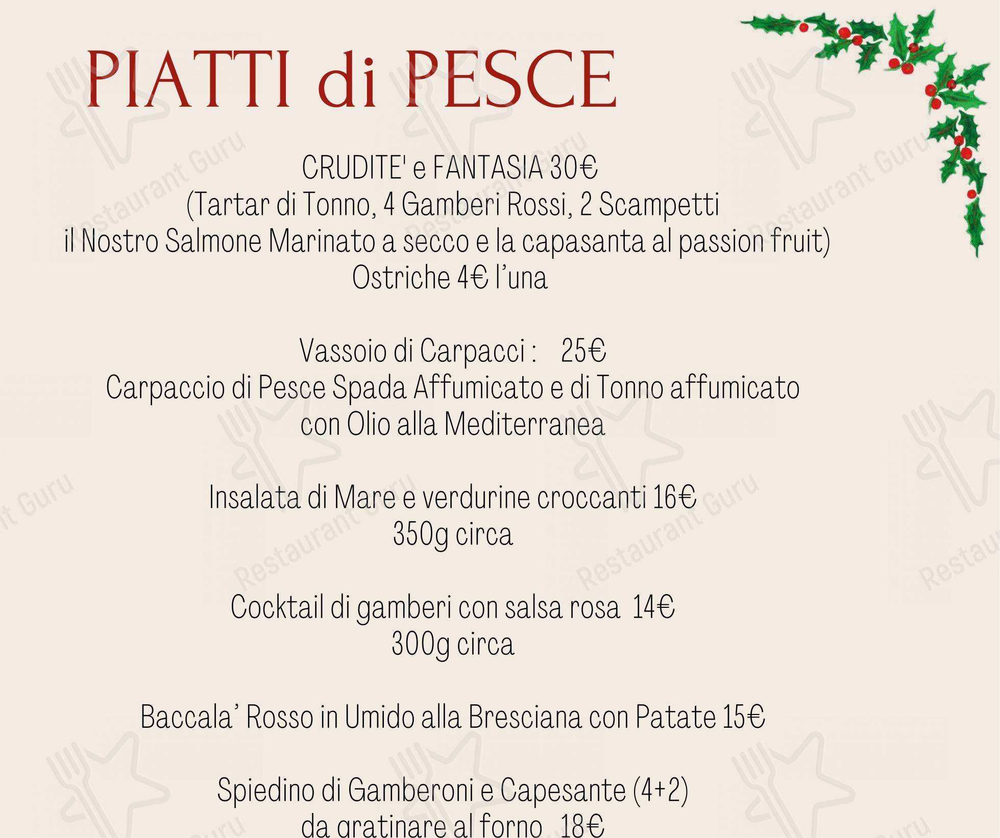 Menu per Trattoria L'Ocanda ristorante