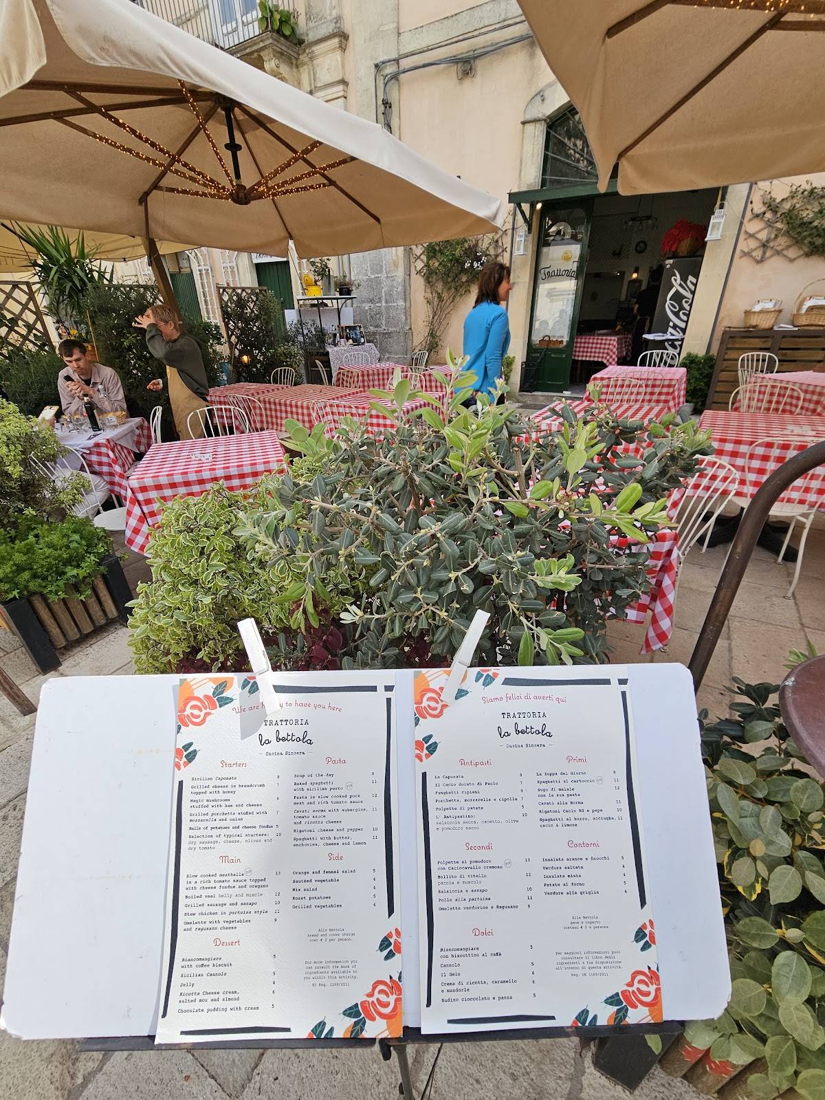 Menu di Trattoria La Bettola 