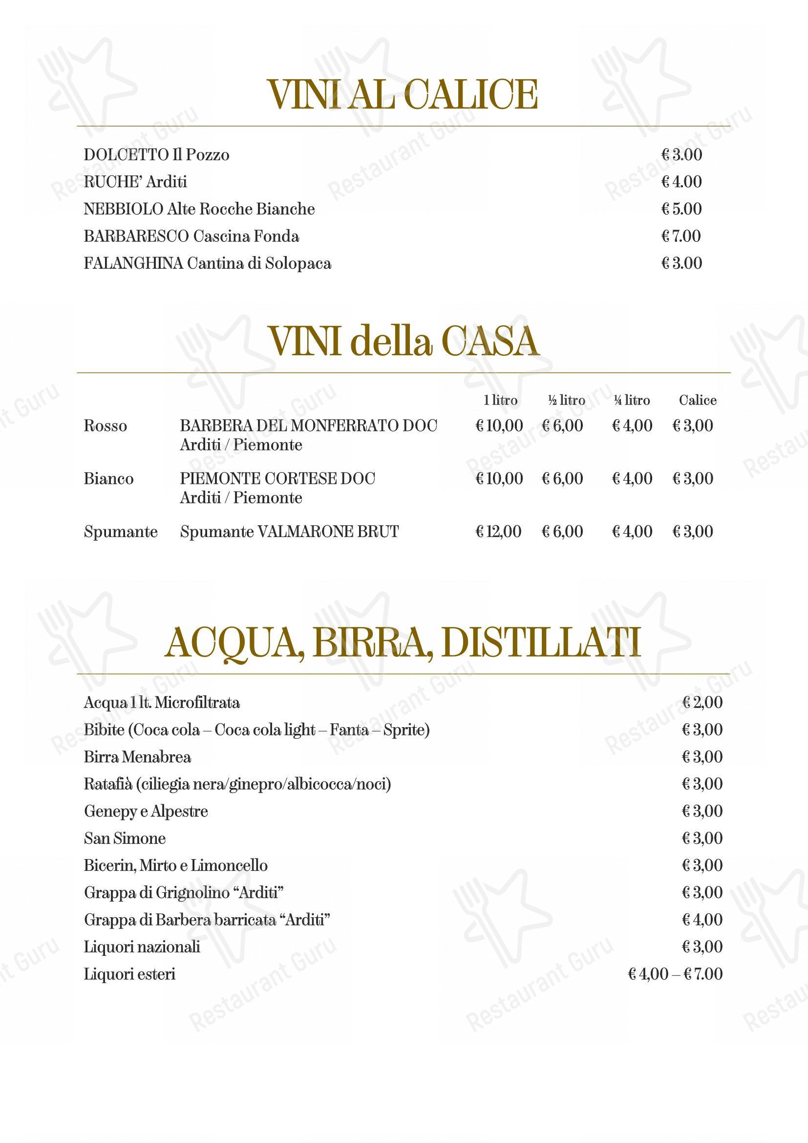 Menu di Trattoria La Rava e La Fava - Menu