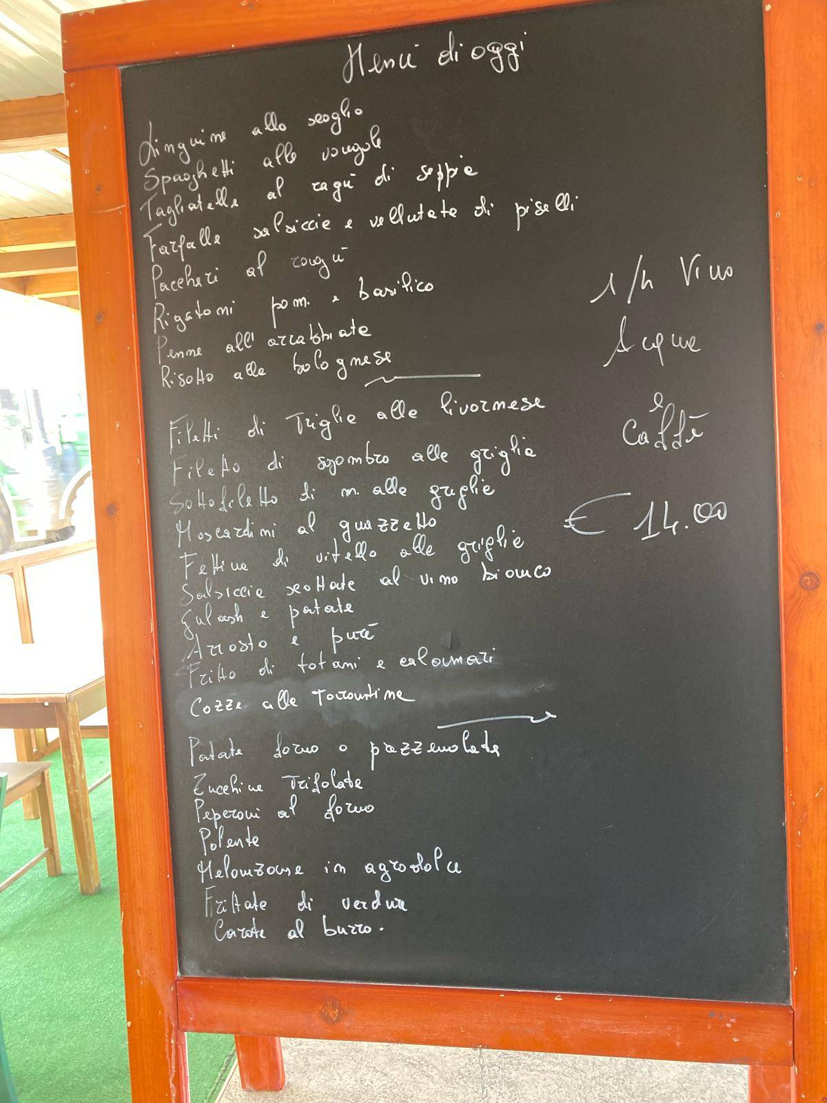Menu di Trattoria La Sosta 