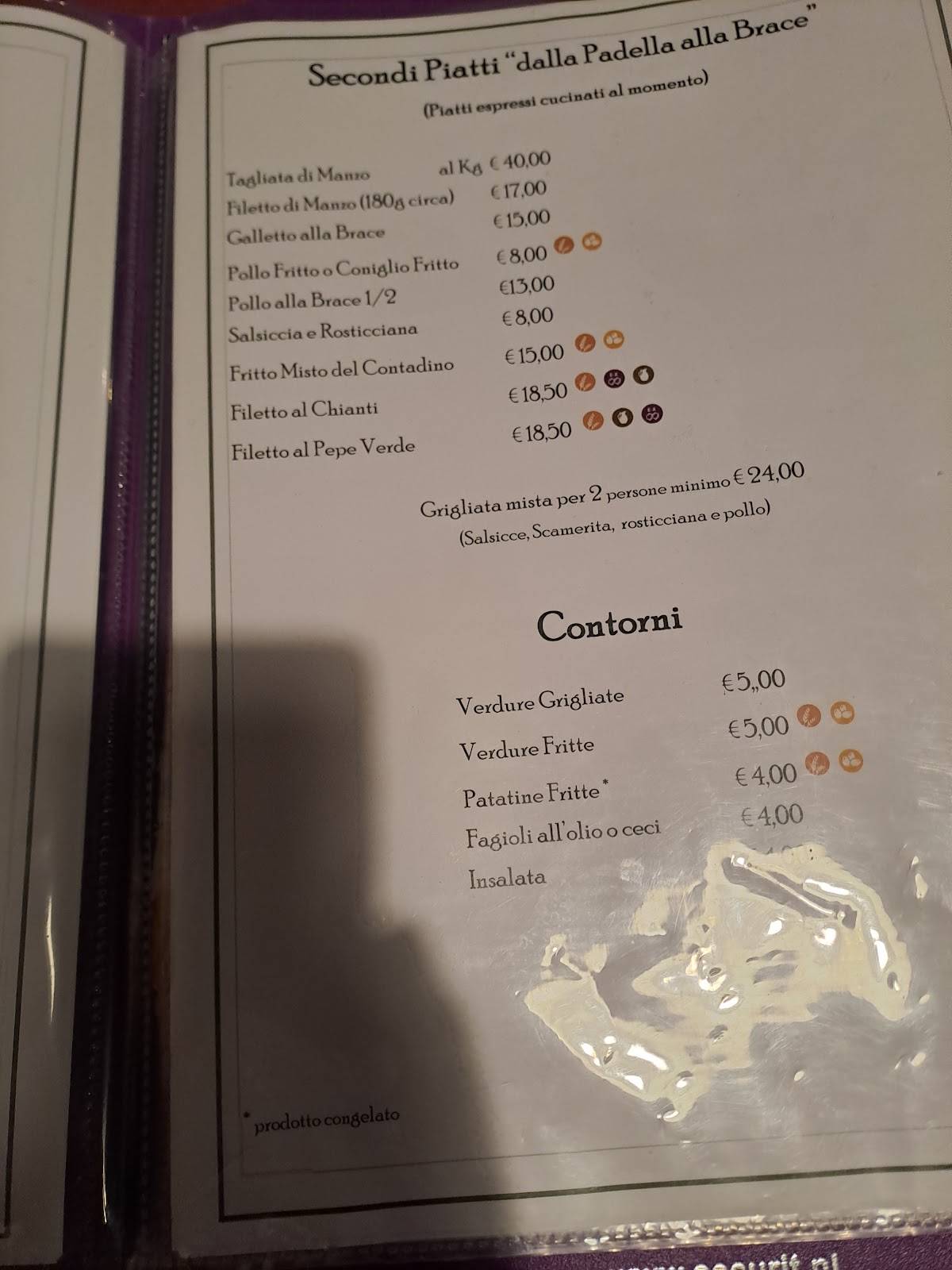 Menu di Ristorante di Travalle 