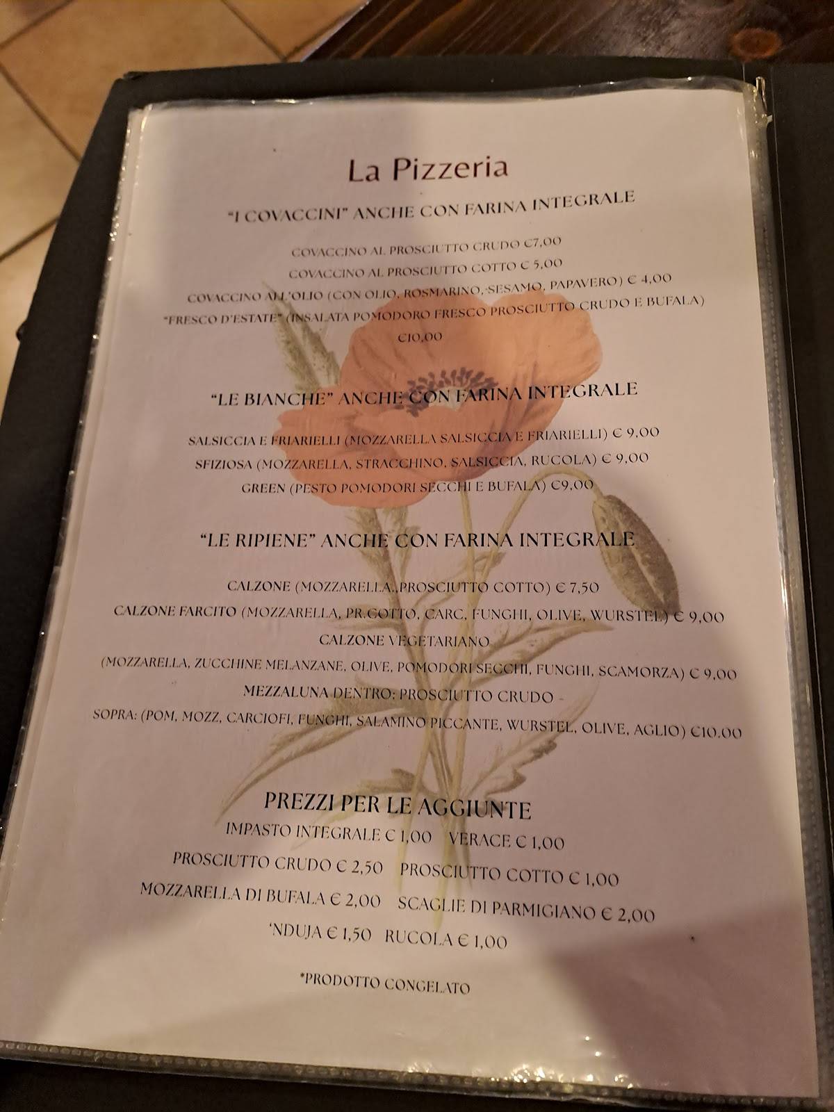 Menu di Ristorante di Travalle 