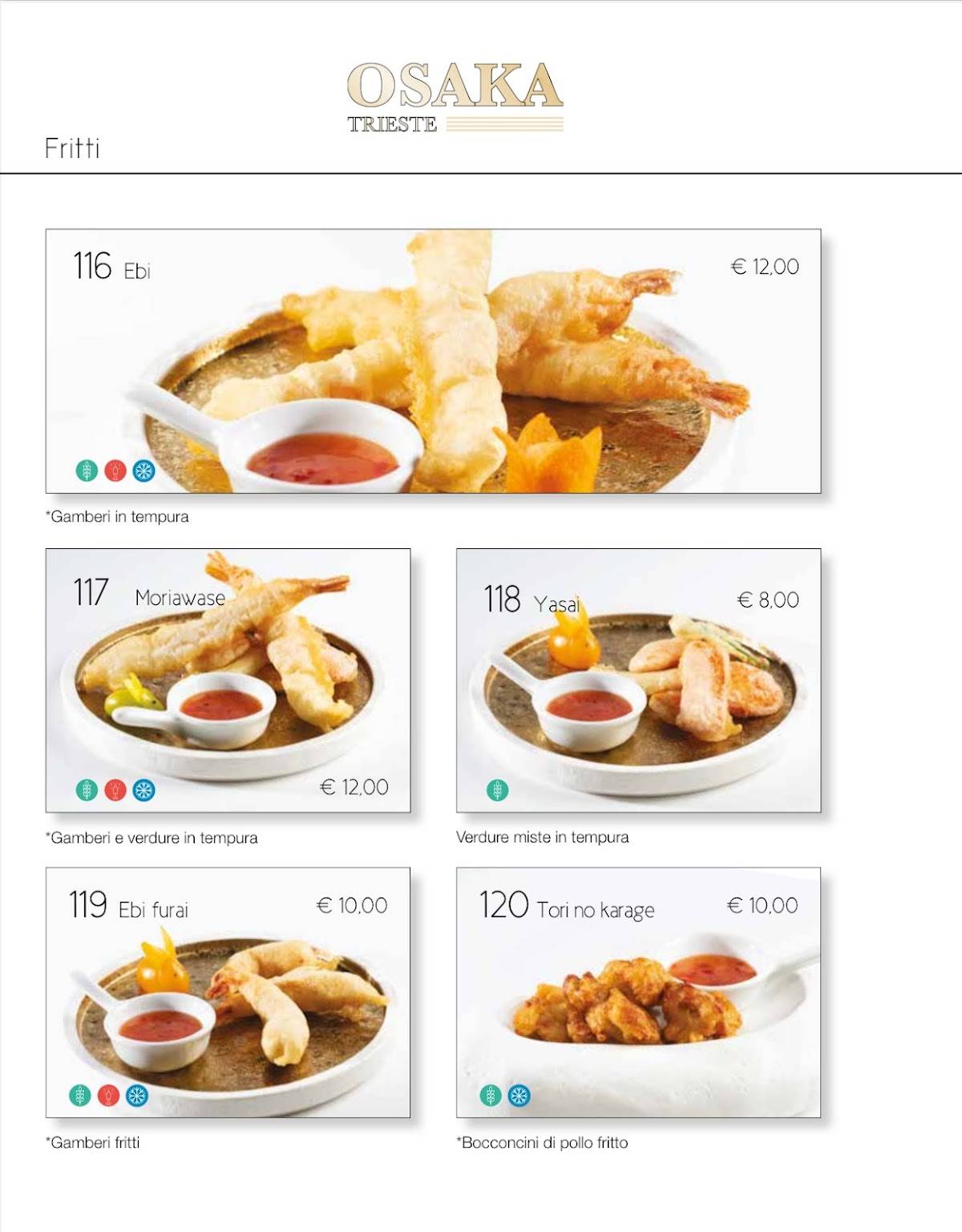 Menu di OSAKA 