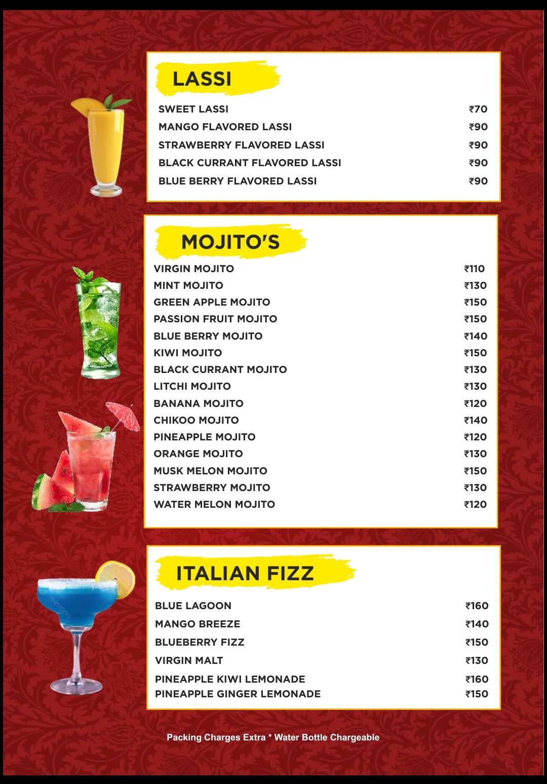 Tropical Cafe & Creamery menu