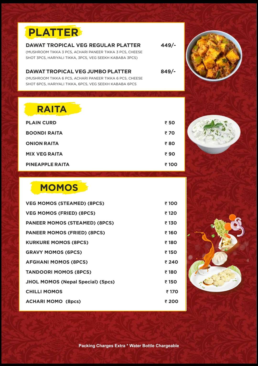 Tropical Cafe & Creamery menu